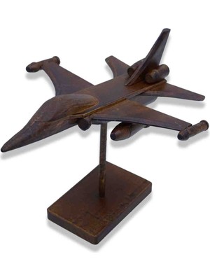 Wolawood El Yapımı Doğal Ahşap Dekoratif F16 Uçağı Antika Tarzı Nostaljik Savaş Uçağı Retro Tasarım, Koleksiyonluk Özel Üretim, Hediyelik Ahşap Oyuncak Masaüstü Aksesuar