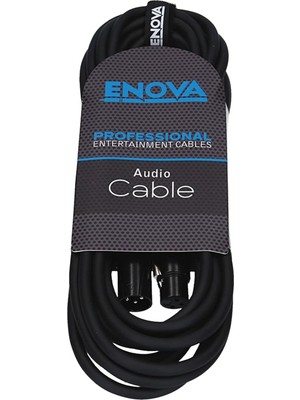 Enova 7 M Xlr Dişi - Xlr Erkek Mikrofon Kablosu, 3 Pin Analog ve Aes, Cırt Cırtlı Bant ile
