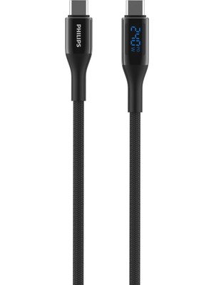Philips DLC4582C/00 240W Usb-C To Usb-C Örgülü Hızlı Şarj Kablosu 1,25M