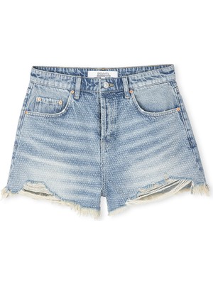 İpekyol Hotfix Baskılı Raw Edge Denim Şort IS1250013059CC2
