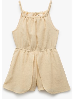 Koton Bisiklet Yaka Katmanlı Askılı Müslin Tulum