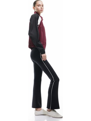 Koton Çizgili Yüksek Bel Ispanyol Paça Tayt Pantolon