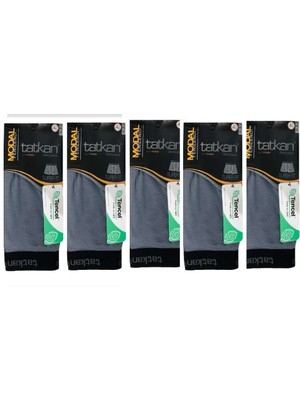 Tatkan Erkek 5'li Modal Penye (Likralı Esnek) Spor Kesim Slim Fit Boxer Külot  (Kombin) Abani Classic