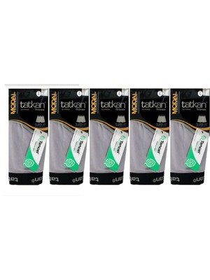 Tatkan Erkek 5'li Modal Penye (Likralı Esnek) Spor Kesim Slim Fit Boxer Külot  (Kombin) Abani Classic