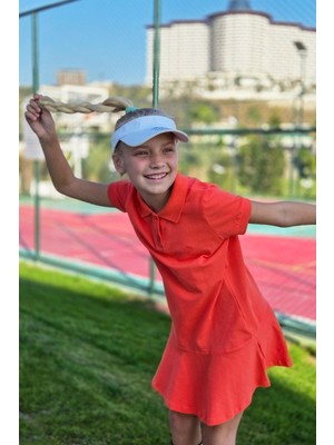 Minojoy Leon Mercan Pamuklu Polo Yaka Kız Çocuk Elbise