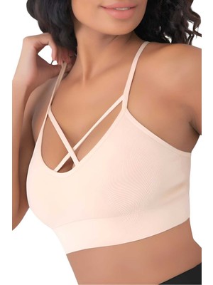 Tezzgelsin Kadın Çapraz Detaylı Crop Kadın Büstiyer