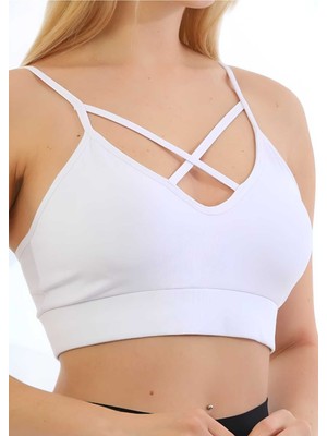 Tezzgelsin Kadın Çapraz Detaylı Crop Kadın Büstiyer