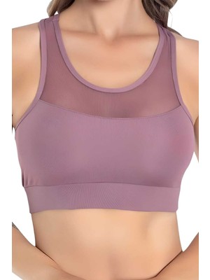 Tezzgelsin Kadın Tül Detaylı Crop Kadın Büstiyer