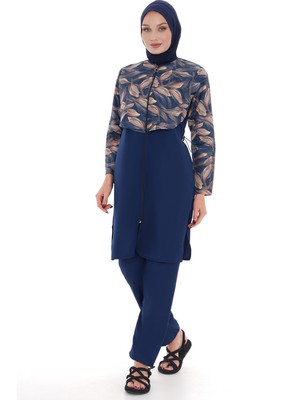 Paraşüt Tam Kapalı Tesettür Mayo Aller 2403 Lacivert