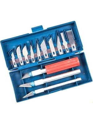 Sylar Zanaat 16 Parça Hobi Gravür Ahşap Heykel Çömlek Oyma Şekil Verme 13 Maket Bıçak Neşter Seti