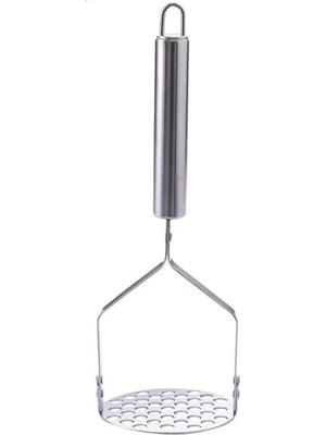 Patates Ezeceği Püre Yapıcı Lüks Paslanmaz Metal Patates Ezici 26 cm