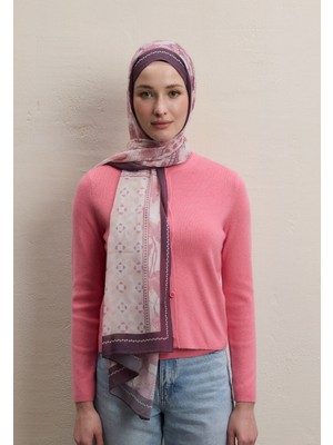 Fresh Gülkurusu Wıld Botanıcal Desen İpek Krep Şal