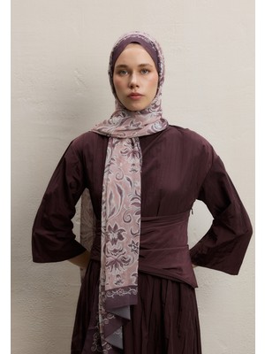 Fresh Laura Desen Ipek Krep Şal Gülkurusu