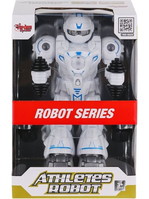 Nilly Toys DF-6026 Işıklı ve Müzikli Hareketli Atletik Sporcu Robot -Vardem Oyuncak