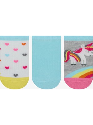 Kız Çocuk Unicorn Love 3lü Patik Çorap