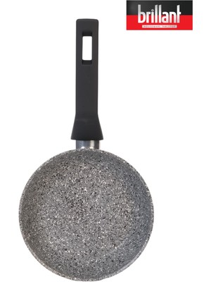 Brillant Lüks Granit 18 cm Tava Yanmaz Yapışmaz Tava Gri Yanmaz Yapışmaz Tava Gri