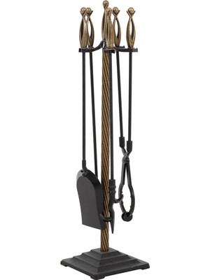 World Gold Şömine Aksesuar Seti 80CM