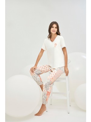 Sevim 16511 Kadın Baskılı Pijama Takım