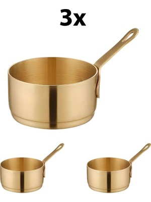 3 Adet 304 Çelik 60 ml Mini Sosluk Kahvaltılık Ketçap Mayonez Sos Kabı 632SR-3