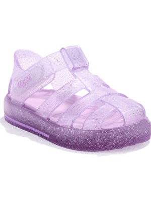 Igor S10265 Star Glitter Lila Ortopedik Günlük Kız Çocuk Sandalet