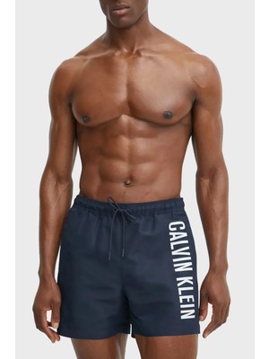 Calvin Klein Logo Baskılı Regular Fit Lastikli Bel Mayo Short KM0KM01092CEF Erkek Mayo Short KM0KM01092 Cef