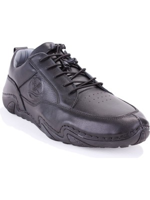 Dagoster DMA77-362 Siyah Nubuk Ortopedik Günlük Erkek Deri Ayakkabı