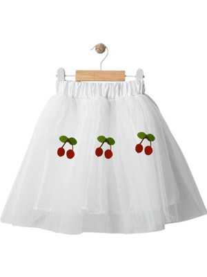 Kız Çocuk Kirazlı Beli Lastikli Tütü Etek 2/5 Yaş