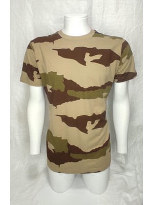 Single Sword Bisiklet Yaka Kısa Kollu Kamuflaj Erkek T-Shirt