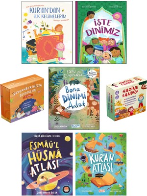 Kurandan Ilk Kelimelerim + Işte Dinimiz + Kuran Atlası + Esmaül Hüsna Atlası + Bana Dinimi Anlat + Hazine Sandığı + Peygamberimizin Sevdikleri / 7 Kitap Set