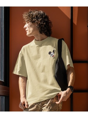Terzili Giyin Mickey Mouse Unisex Baskılı Tışört