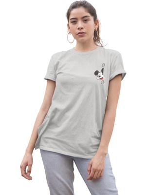 Terzili Giyin Mickey Mouse Unisex Baskılı Tışört