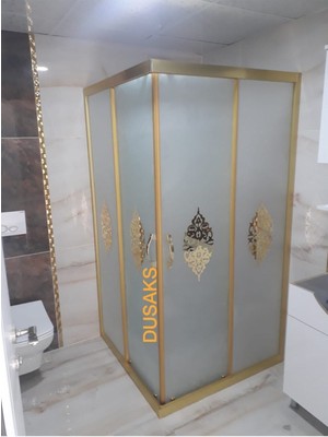 Gold Duşakabin Kumlamalı Osmanlı Motifli H190