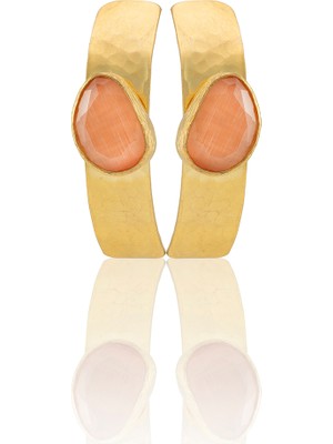 Kadir Jewellery 22 Ayar Altın Kaplama Vintage Küpe -El Işçiliği ve Hipoalerjenik Küpe