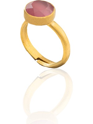 Kadir Jewellery 22 Ayar Altın Kaplama Zirkon Taşlı Kadın Minimal Yüzük