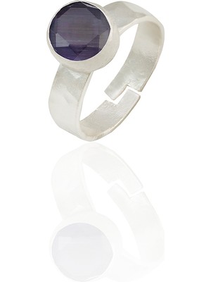 Kadir Jewellery 925 Ayar Gümüş Kaplama Zirkon Taşlı Ayarlanabilir Kadın Minimal Yüzük