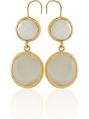 Kadir Jewellery 22 Ayar Altın Kaplama Kadın Inci Küpe -El Işçiliği ve Hipoalerjenik Küpe