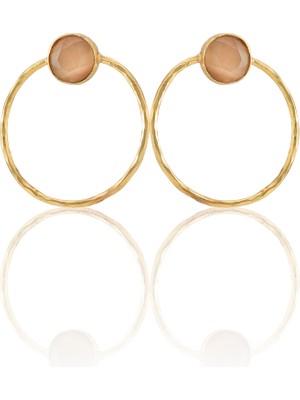 Kadir Jewellery 22 Ayar Altın Kaplama Kadın Halka Küpe -El Işçiliği ve Hipoalerjenik Küpe