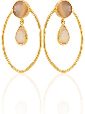 Kadir Jewellery 22 Ayar Altın Kaplama Vintage Küpe -El Işçiliği ve Hipoalerjenik Küpe