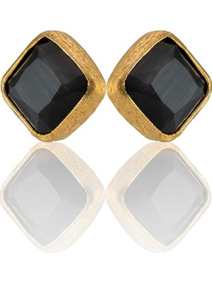 Kadir Jewellery 22 Ayar Altın Kaplama Kadın Minimal Küpe -El Işçiliği ve Hipoalerjenik Küpe