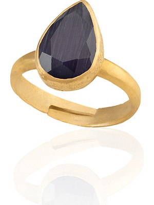 Kadir Jewellery 22 Ayar Altın Kaplama Zirkon Taşlı Ayarlanabilir Kadın Moda Yüzük