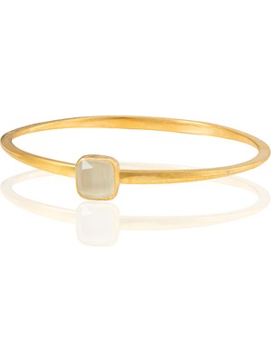 Kadir Jewellery Zirkon Taşlı Ayarlanabilir 22 Ayar Altın Kaplama Bilezik