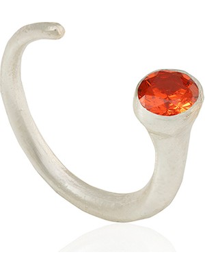 Kadir Jewellery 925 Ayar Gümüş Kaplama Zirkon Taşlı Ayarlanabilir Kadın Minimal Yüzük