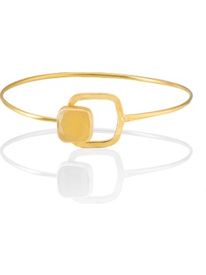 Kadir Jewellery 22 Ayar Altın Kaplama El Işçiliği Zirkon Taşlı Kadın Kelepçe Bilezik