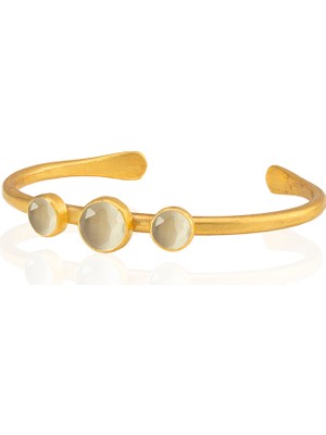 Kadir Jewellery 22 Ayar Altın Kaplama Zirkon Taşlı Ayarlanabilir Vintage Bilezik