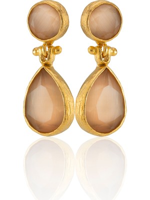 Kadir Jewellery 22 Ayar Altın Kaplama Vintage Küpe -El Işçiliği ve Hipoalerjenik Küpe