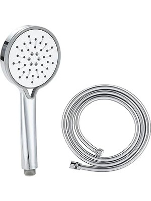 Nerolia Stoneseries Lüks Duş S - 3 Farklı Püskürtmeli Full Krom Kaplama El Duşu + 150 cm Gümüş P