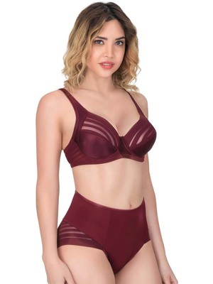 Modlive Bordo Emay 177 D Toparlayıcı Sütyen Takım