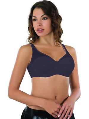 Modlive Lacivert  Mı Emay 167 D Tül Push Up Toparlayıcı Sütyen