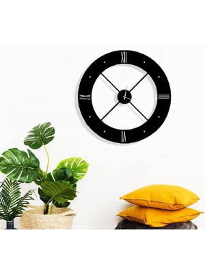 Duvar Saati, Romen Rakam Tasarımlı, Salon Duvar Saati,mutfak Duvar Saati,ev Ofis Duvar Saati