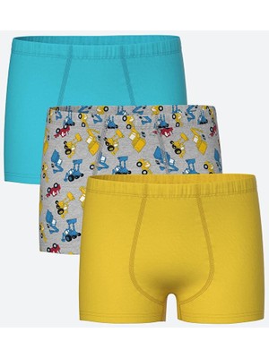 Baskılı Erkek Çocuk Boxer 3'lü